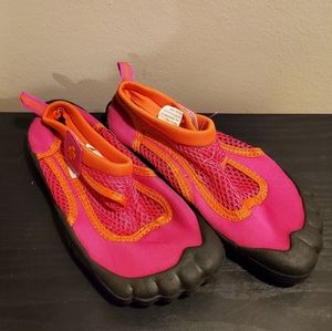 Pink and orange kids water shoes